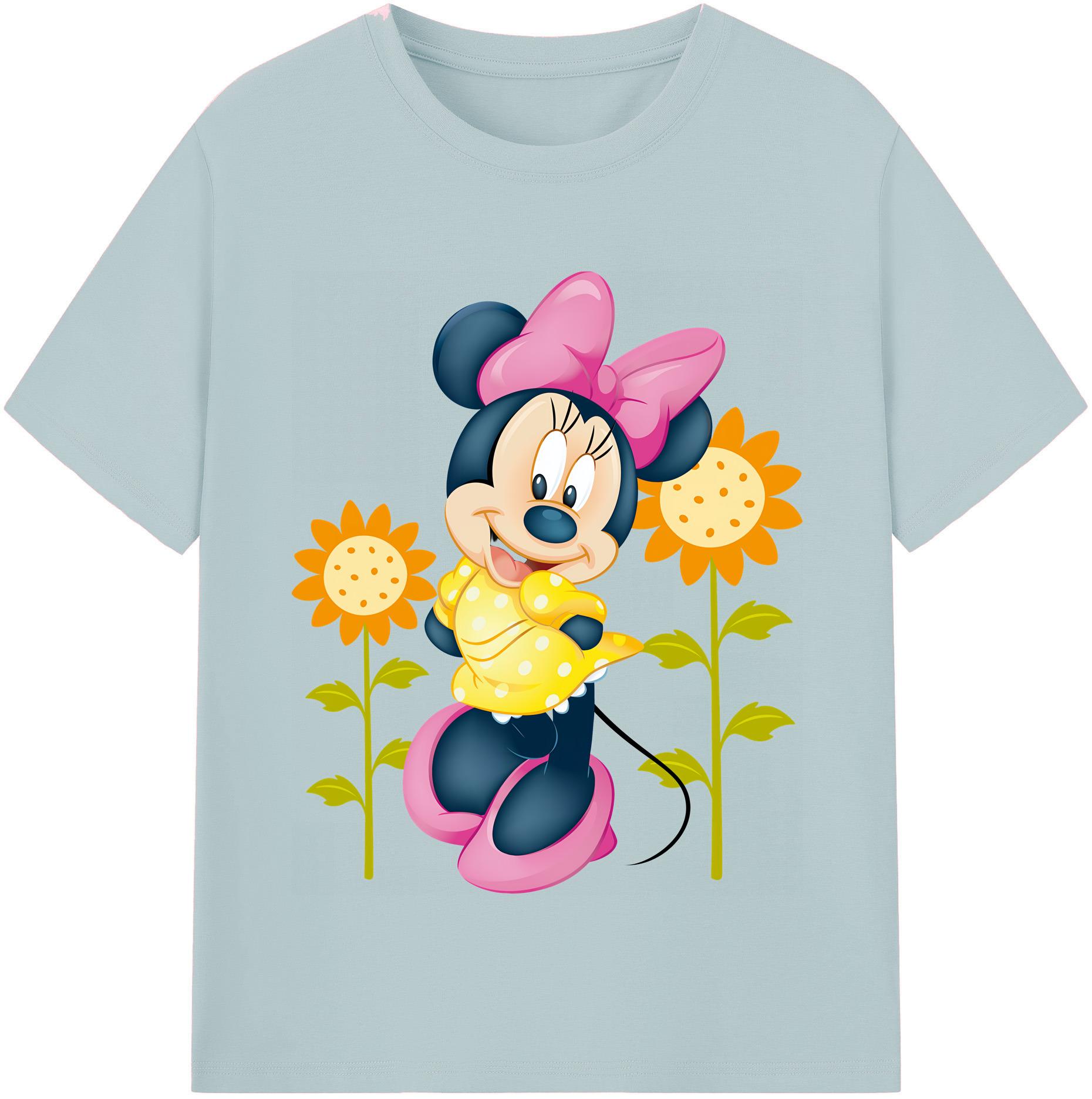 （画像用） ミッキーマウス Mickey Mouse 綿100％半袖Tシャツ（フロントプリント）